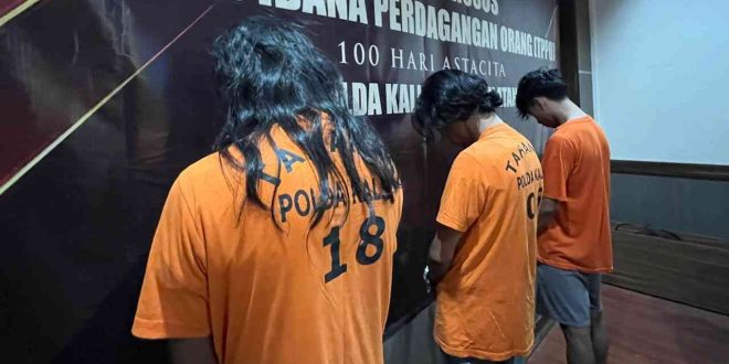 tiga orang tersangka perdagangan orang diamankan polda kalsel