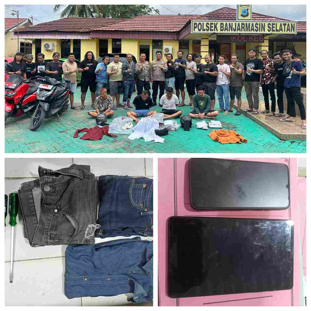 mpat tersangka pencurian rumah kosong di Banjarmasin, termasuk dua pelaku utama dan dua penadah barang curian, berhasil ditangkap