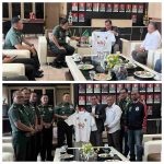Brigjen Ilham Yunus menerima audiensi dari Ketua PWI Kalsel, Zainal Helmie, di Korem 101/Antasar