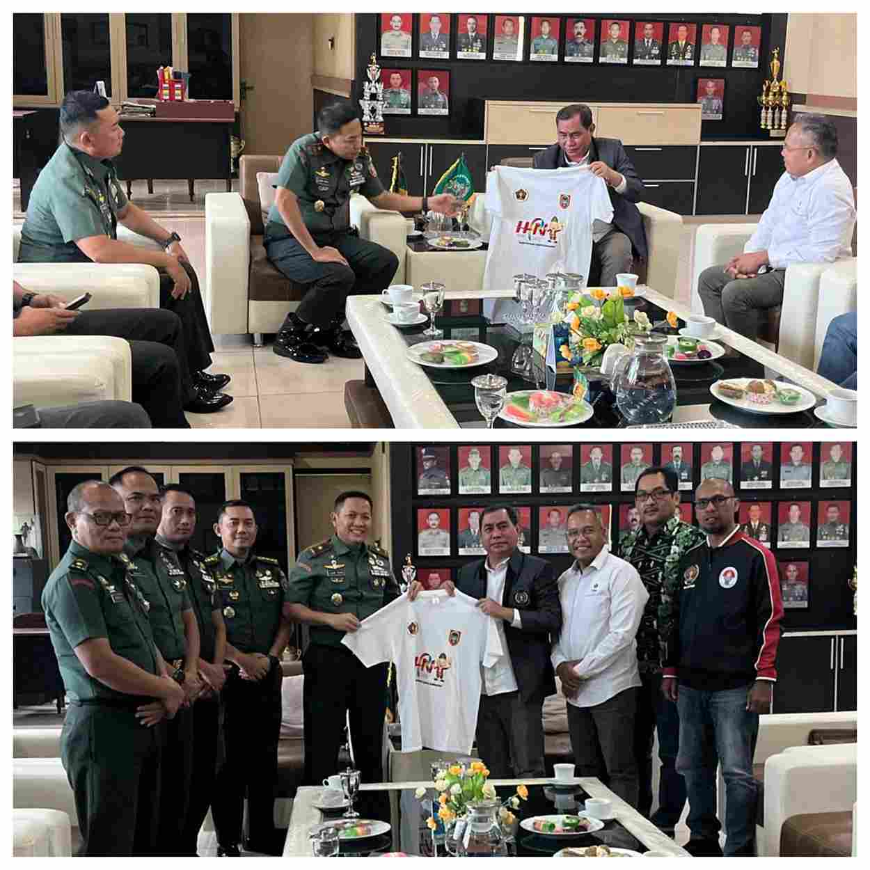 Brigjen Ilham Yunus menerima audiensi dari Ketua PWI Kalsel, Zainal Helmie, di Korem 101/Antasar