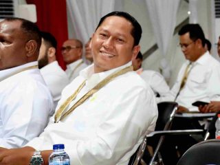 Bupati Bahrul Ilmi dengan antusias menyimak materi mengenai hilirisasi dan industrialisasi di retreat di Magelang.