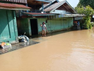 Cek Banjir di Palangka Raya, Polisi dan Pemerintah Turun Langsung