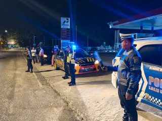 Patroli Malam Gabungan Sisir Titik Rawan Balap Liar di Palangka Raya