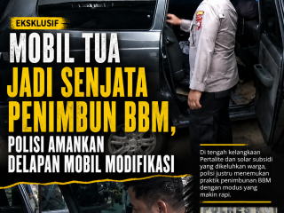 Mobil Tua Jadi Senjata Penimbun BBM, Polisi Amankan Delapan Mobil Modifikasi